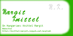 margit knittel business card